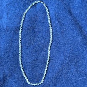 VTG Faceted Crystal Glass Beaded Opera Length Necklace